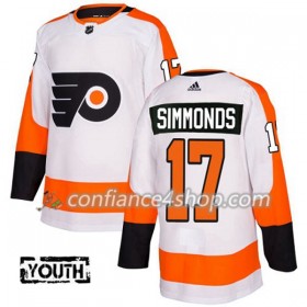 Adidas Maillot de Hockey Philadelphia Flyers Wayne Simmonds 17 2017-2018 Blanc Authentic - Enfant
